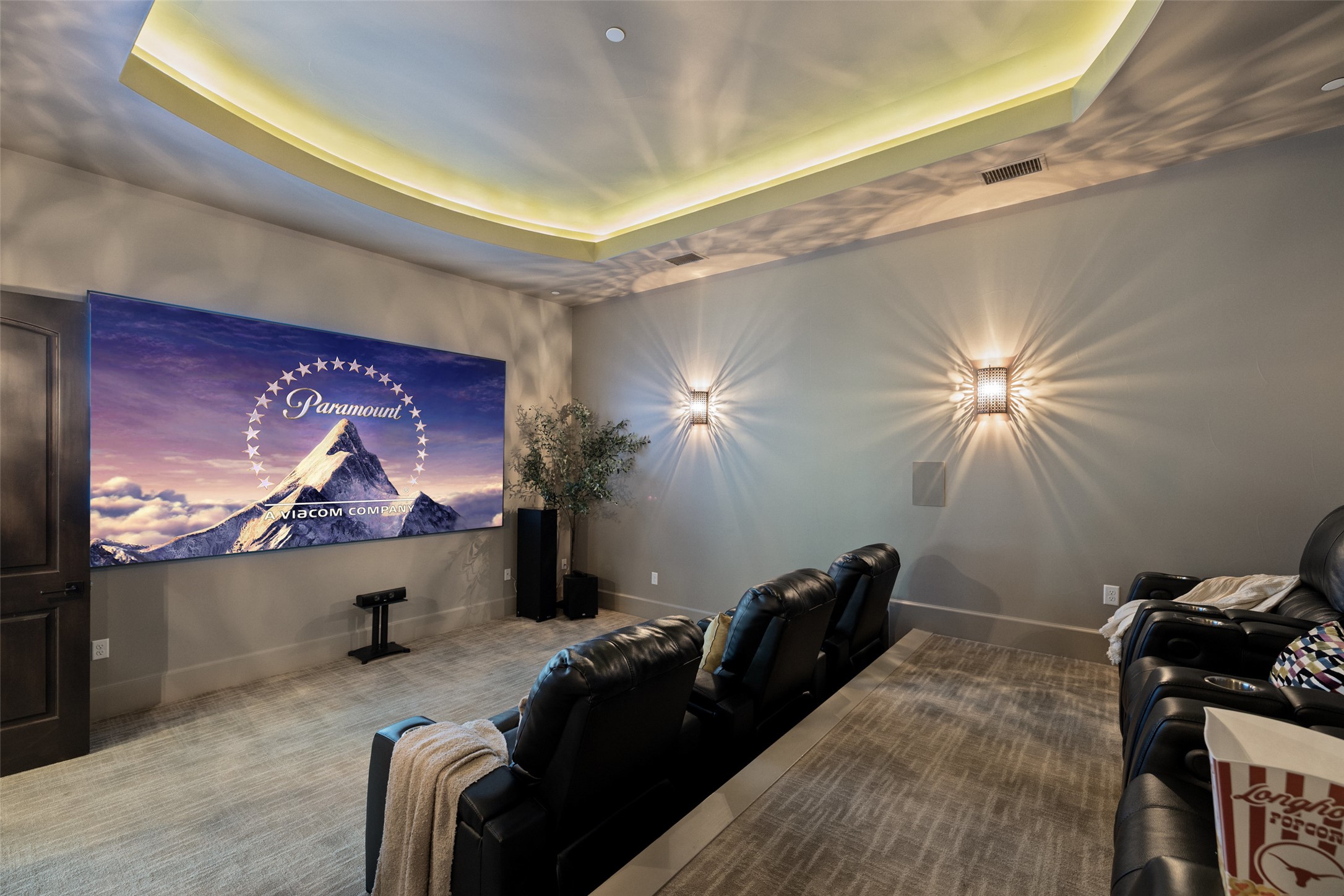 3667 Stoneridge Road Austin, TX 78746 - Photo 17 of 40 A dedicated media room offers a true theater experience, conveniently tucked away from the main living spaces.