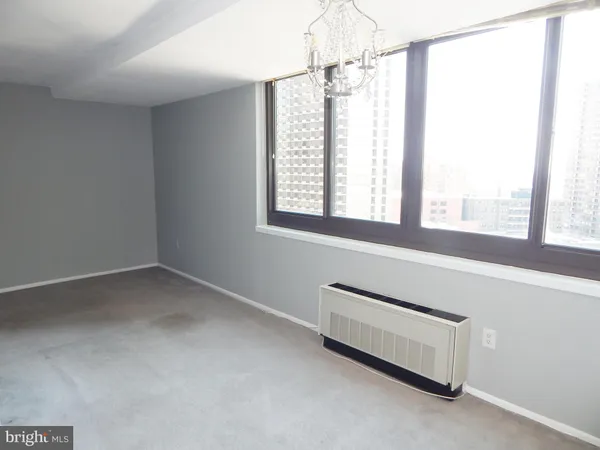 an empty room with a window