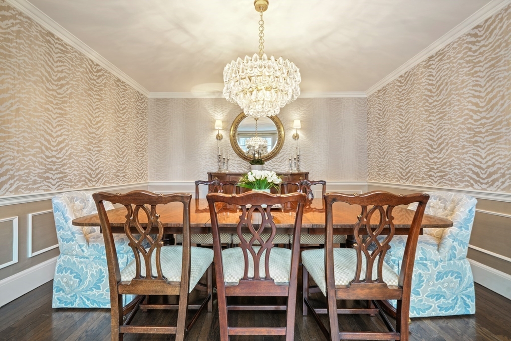 17 Ravine Road Wellesley, MA 02481 - Photo 10 of 42 a view of a dining room with furniture and wooden floor