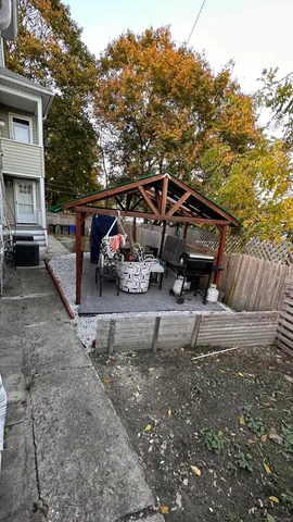 a view of outdoor space with seating area