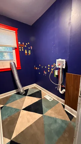 a room with gym equipment