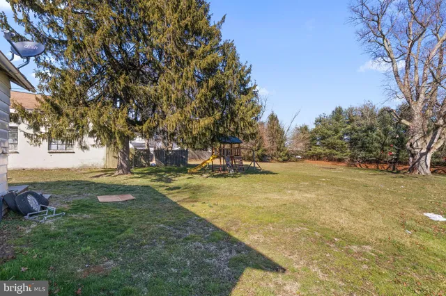 a view of yard with trees