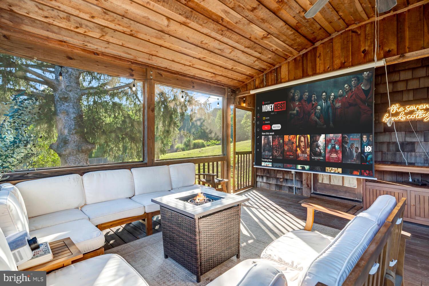 6235 South Page Valley Road Luray, VA 22835 - Photo 32 of 52 Cozy screened porch with entertainment.