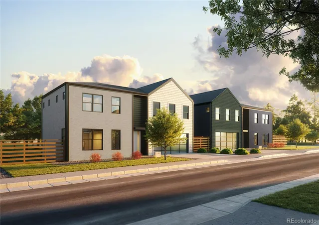 front view of a house with a street