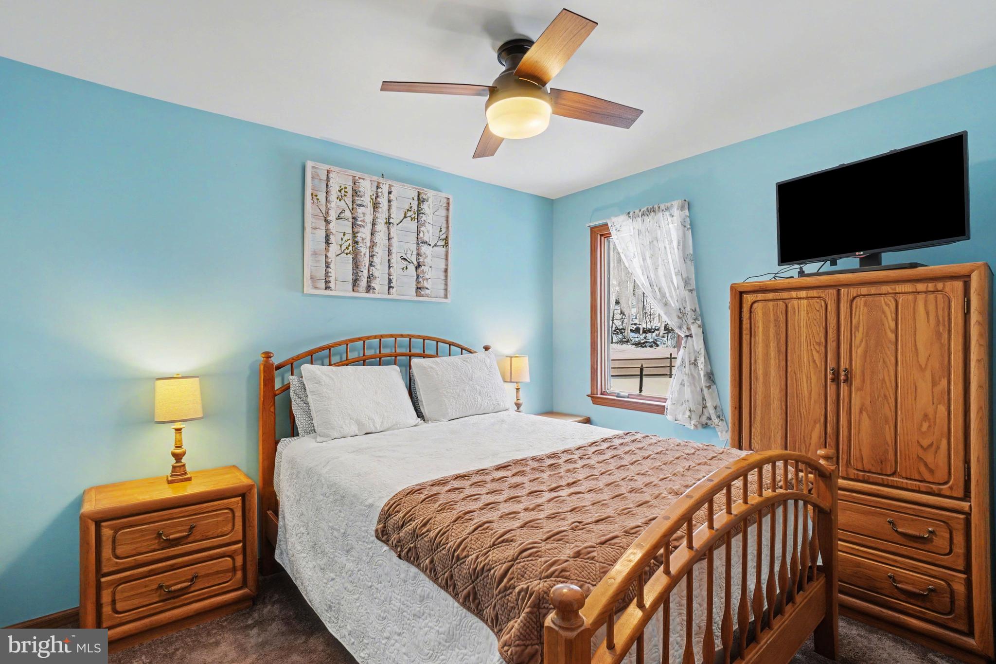 46 Wetzel Road Macungie, PA 18062 - Photo 19 of 42 a bedroom with a bed and a flat screen tv