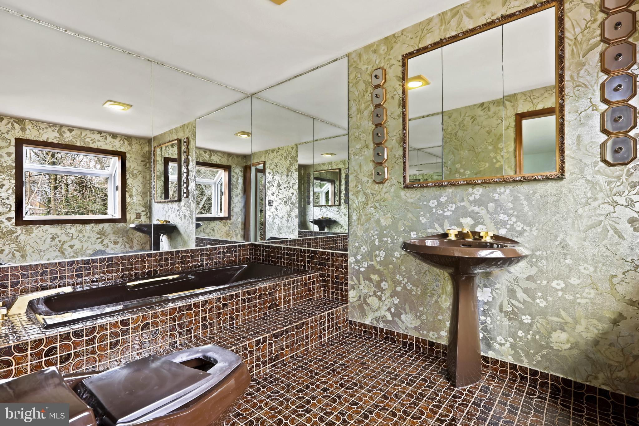 409 Oak Court Baltimore, MD 21228 - Photo 19 of 29 a bathroom with a sink a mirror and a shower