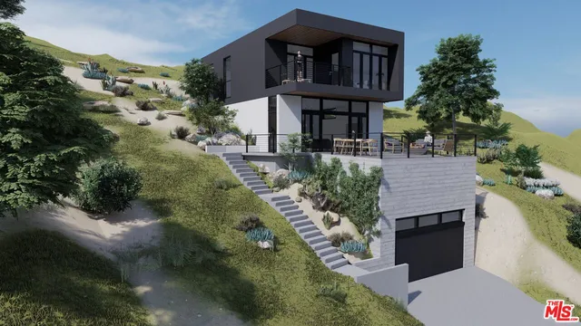 a view of a house with a balcony