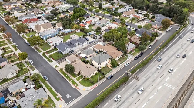 an aerial view of a city