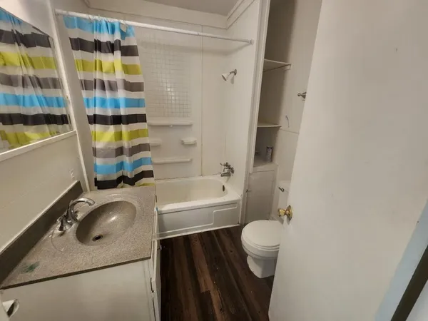 a view of wooden staircase