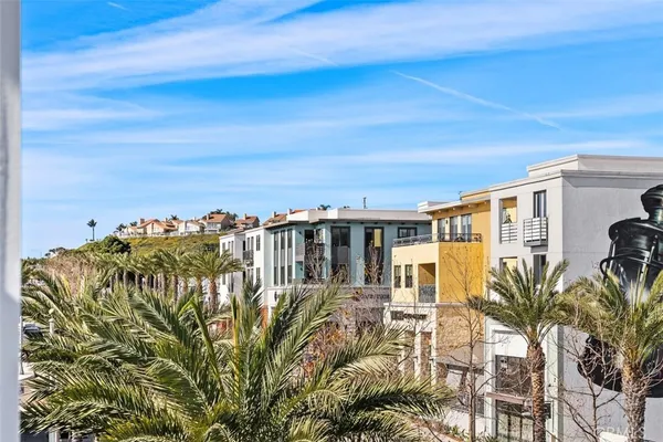 a view of a balcony with plants