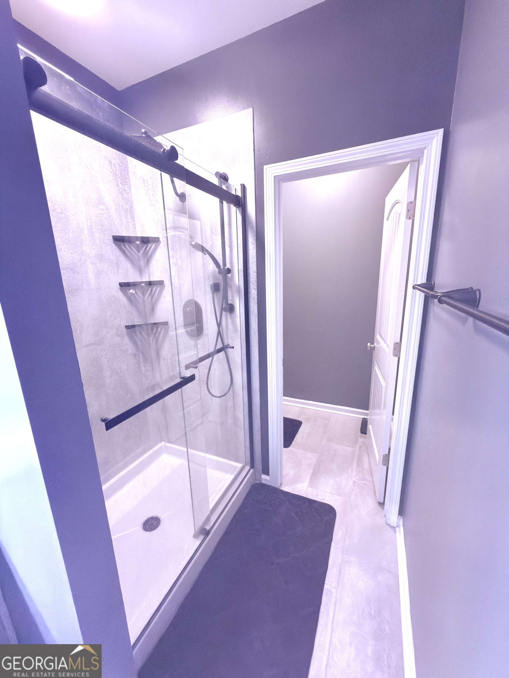 1615 Colony Lane Brooklet, GA 30415 - Photo 29 of 36 a bathroom with a shower and a glass door shower