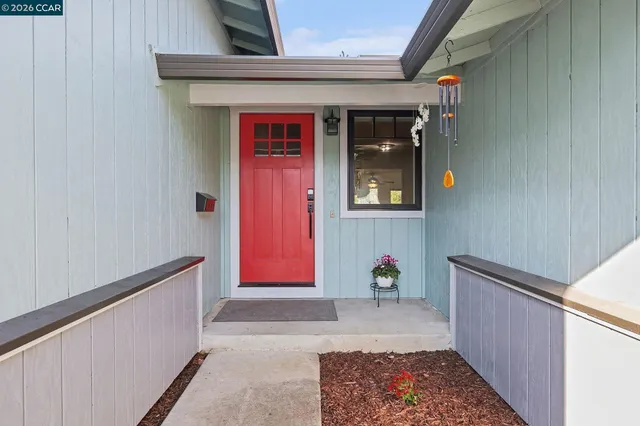 a view of front door of house