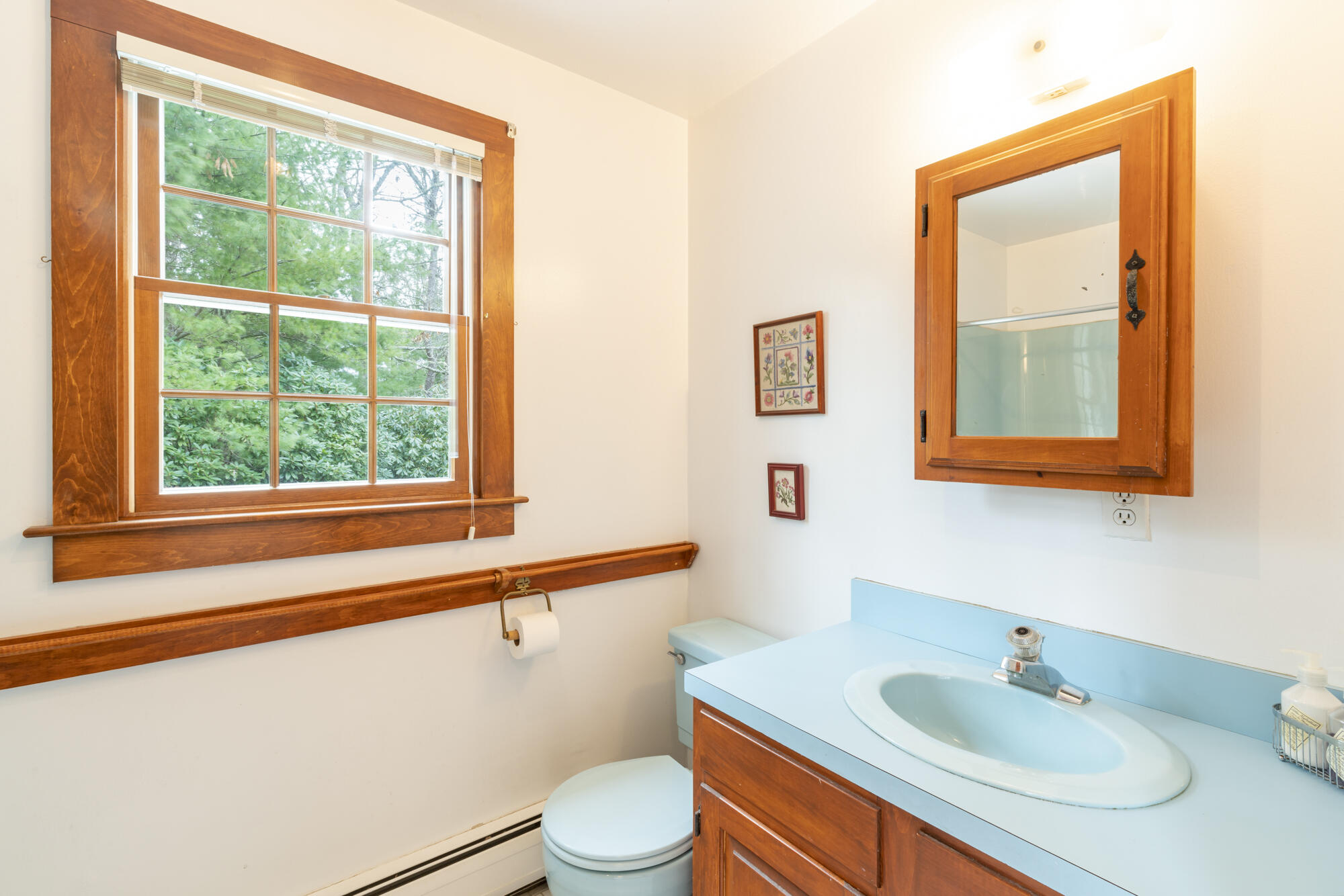 138 Namequoit Road Orleans, MA 02653 - Photo 15 of 50 a bathroom with a sink a toilet and a mirror