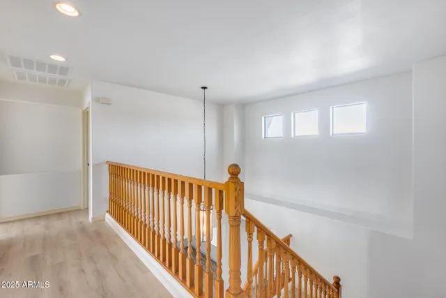 a view of a hallway with entryway