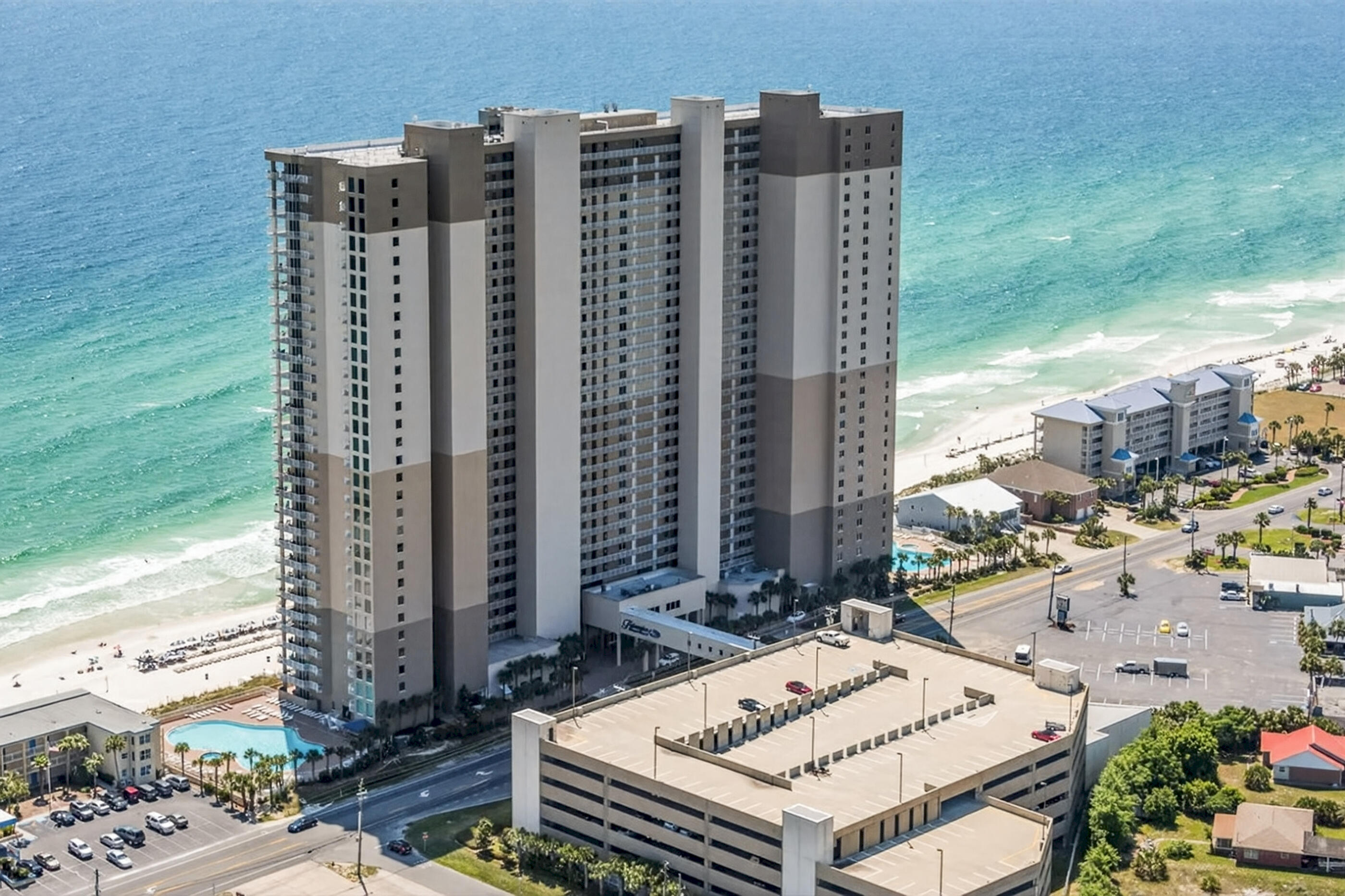 16819 Front Beach Road, Unit 2612 Panama City Beach, FL 32413 - Photo 51 of 53 a view of a city with tall buildings