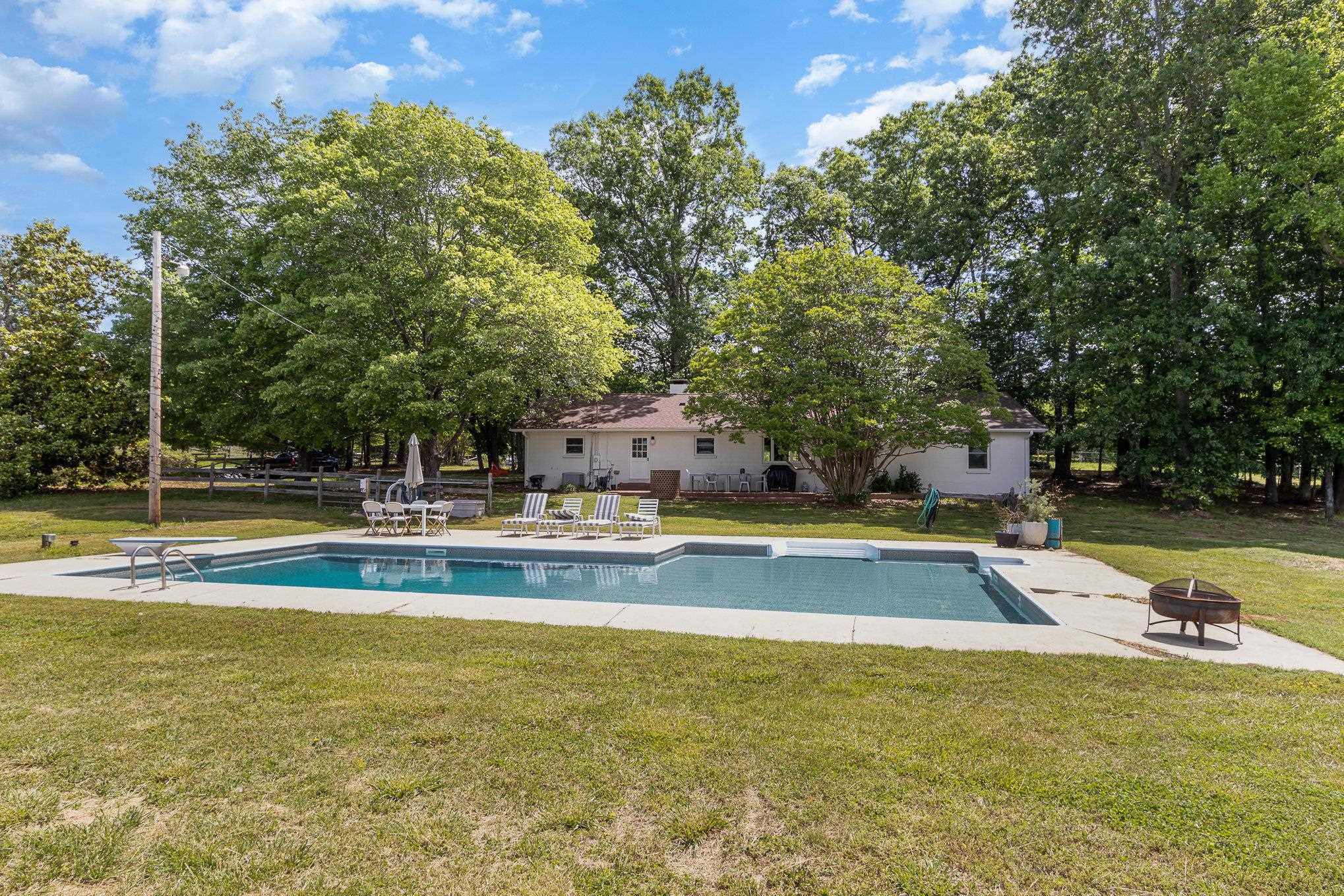 10611 Rougemont Road Bahama, NC 27503 - Photo 24 of 66 a view of a swimming pool with a yard