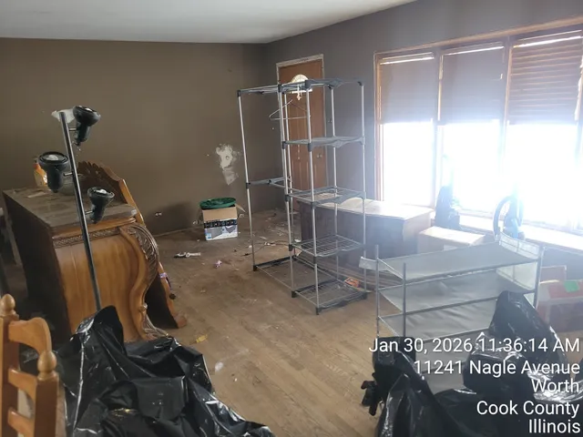 a room with gym equipment