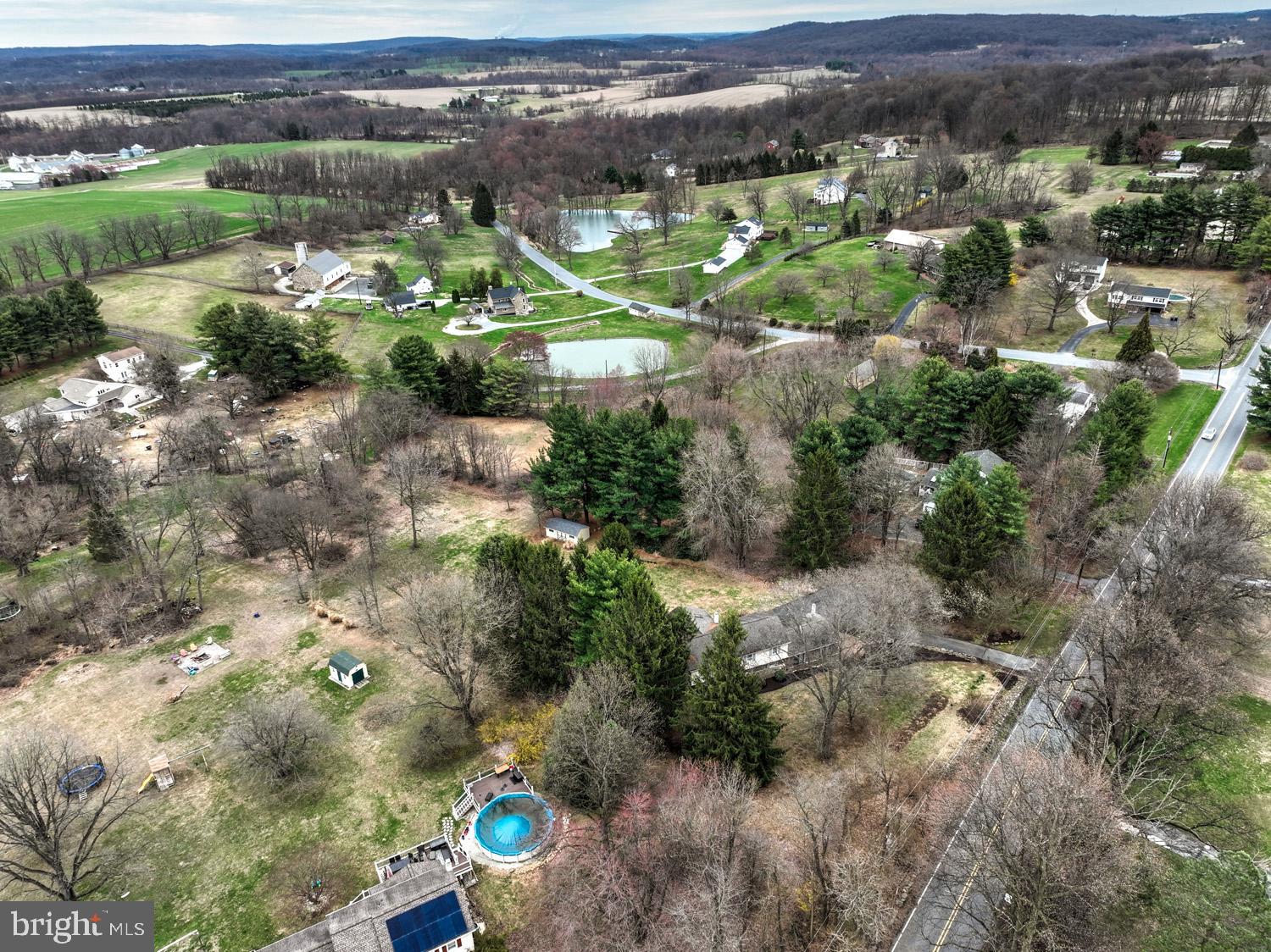 1822 Little Conestoga Road Elverson, PA 19520 - Photo 27 of 30 an aerial view of a houses with a yard