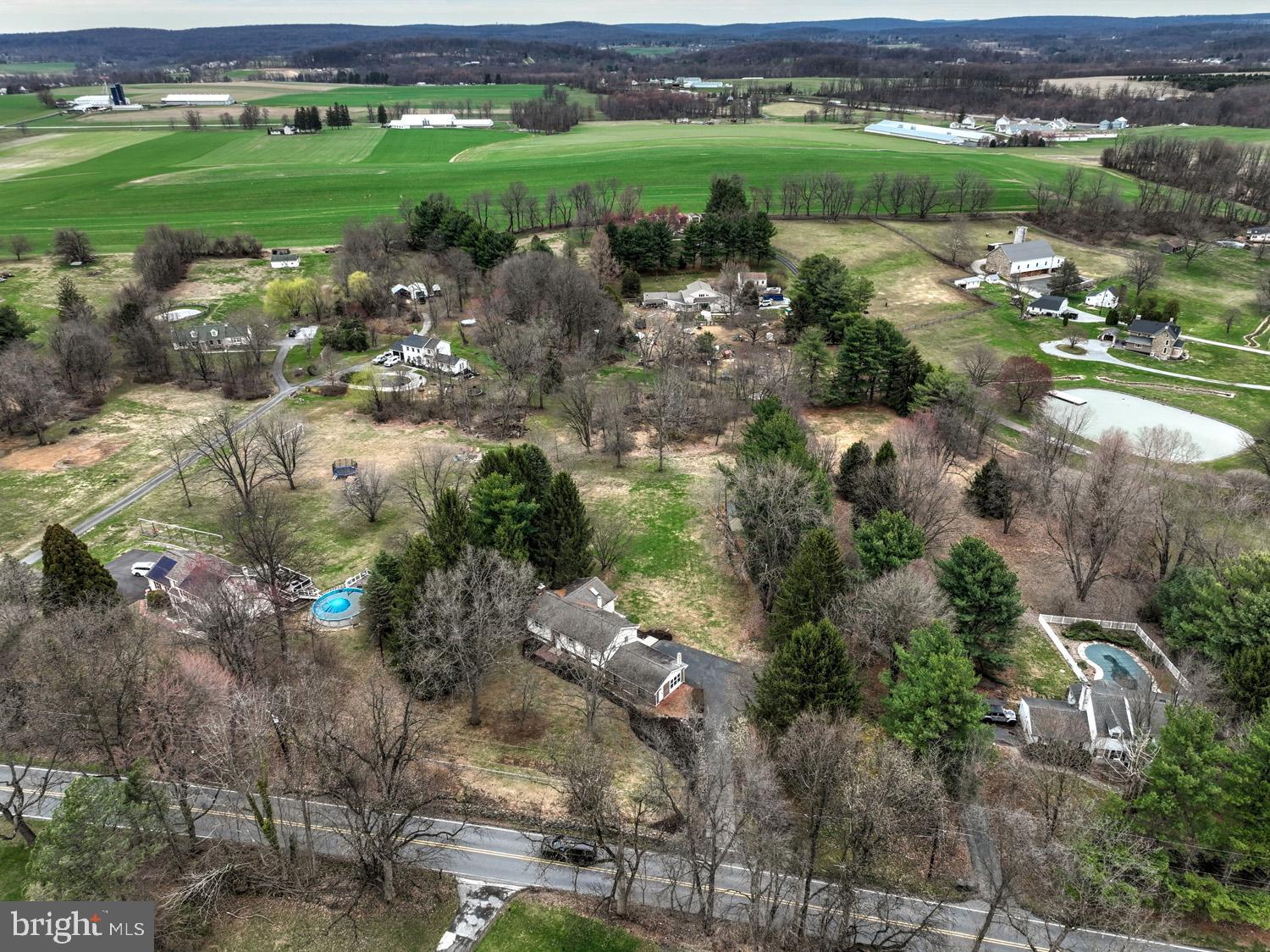 1822 Little Conestoga Road Elverson, PA 19520 - Photo 28 of 30 an aerial view of a houses with outdoor space and lake view