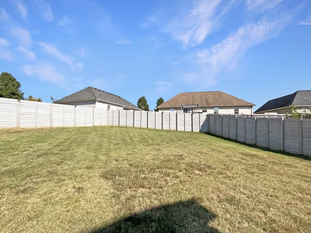 a view of a backyard