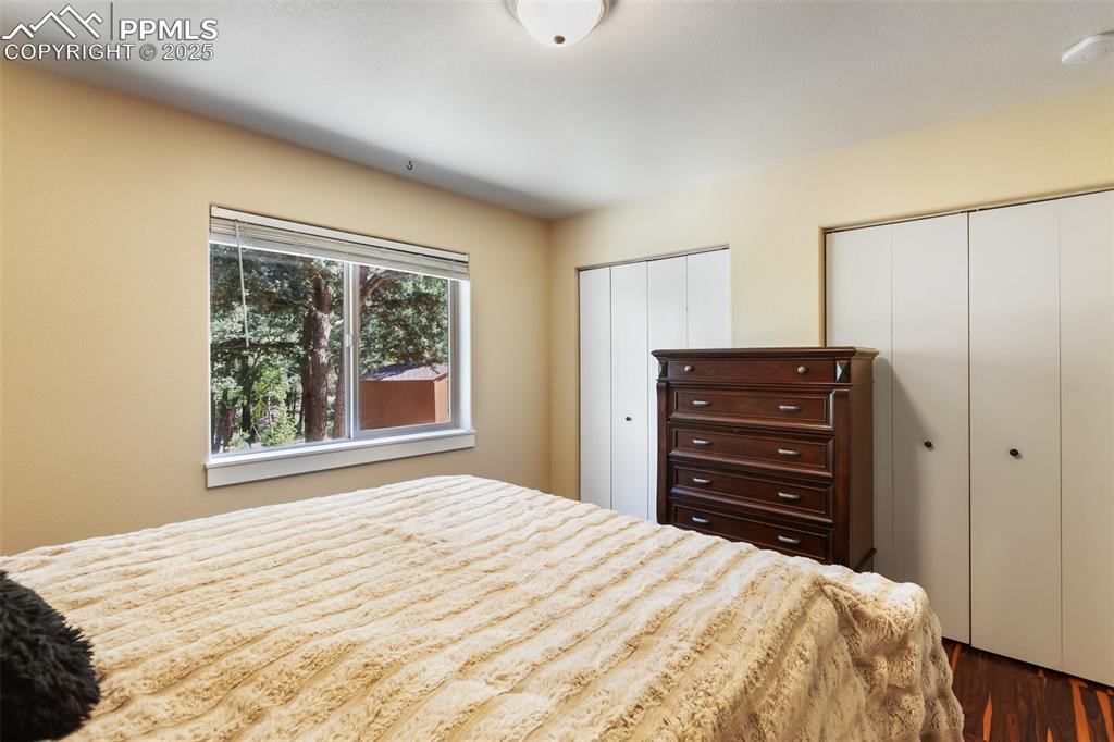 234 Wahsatch Road Florissant, CO 80816 - Photo 21 of 44 a bedroom with a bed dresser and a window