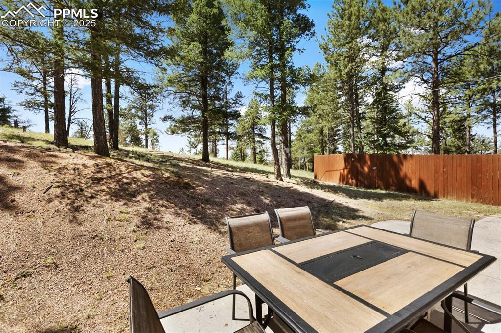 234 Wahsatch Road Florissant, CO 80816 - Photo 26 of 44 a view of a backyard with sitting area