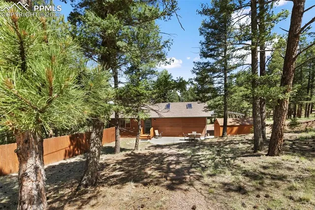 a view of outdoor space and trees