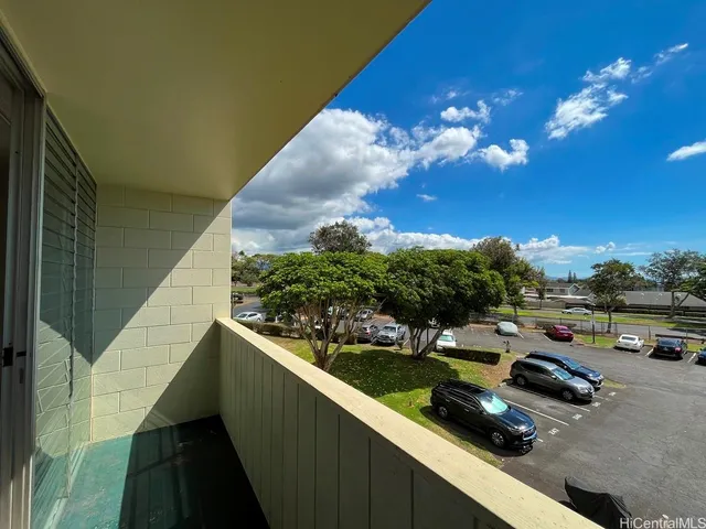 a view of a balcony with outdoor space