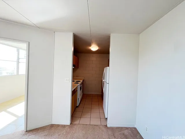 a view of a room with a storage