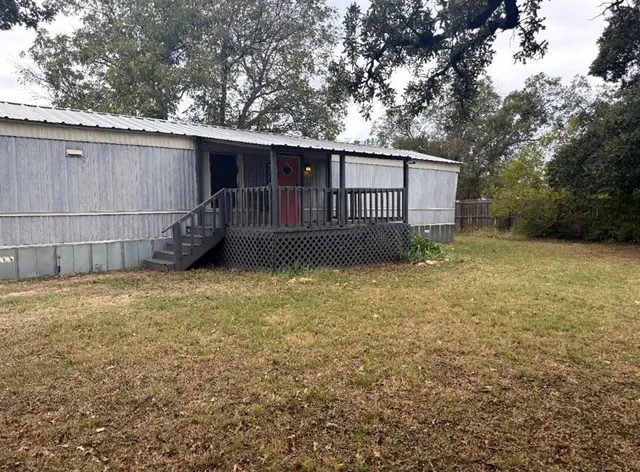 a backyard of a house