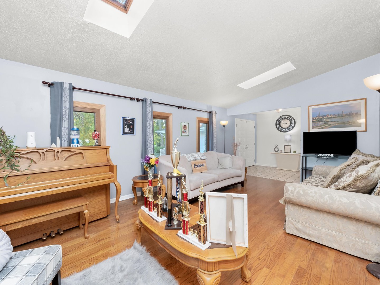 3604 Tee Court North Crete, IL 60417 - Photo 9 of 37 a living room with furniture and a fireplace