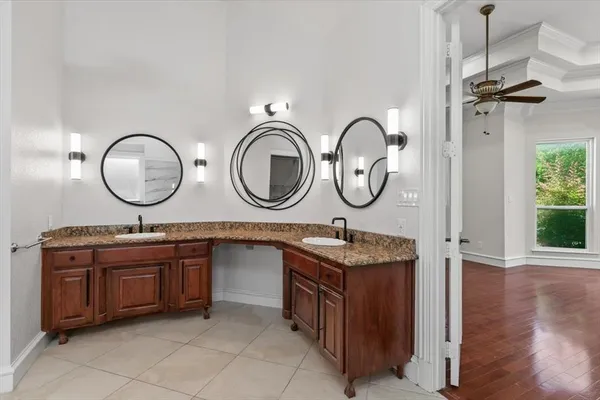 a view of a bathtub in a bathroom