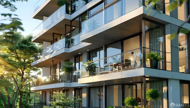 a view of a house with a large windows