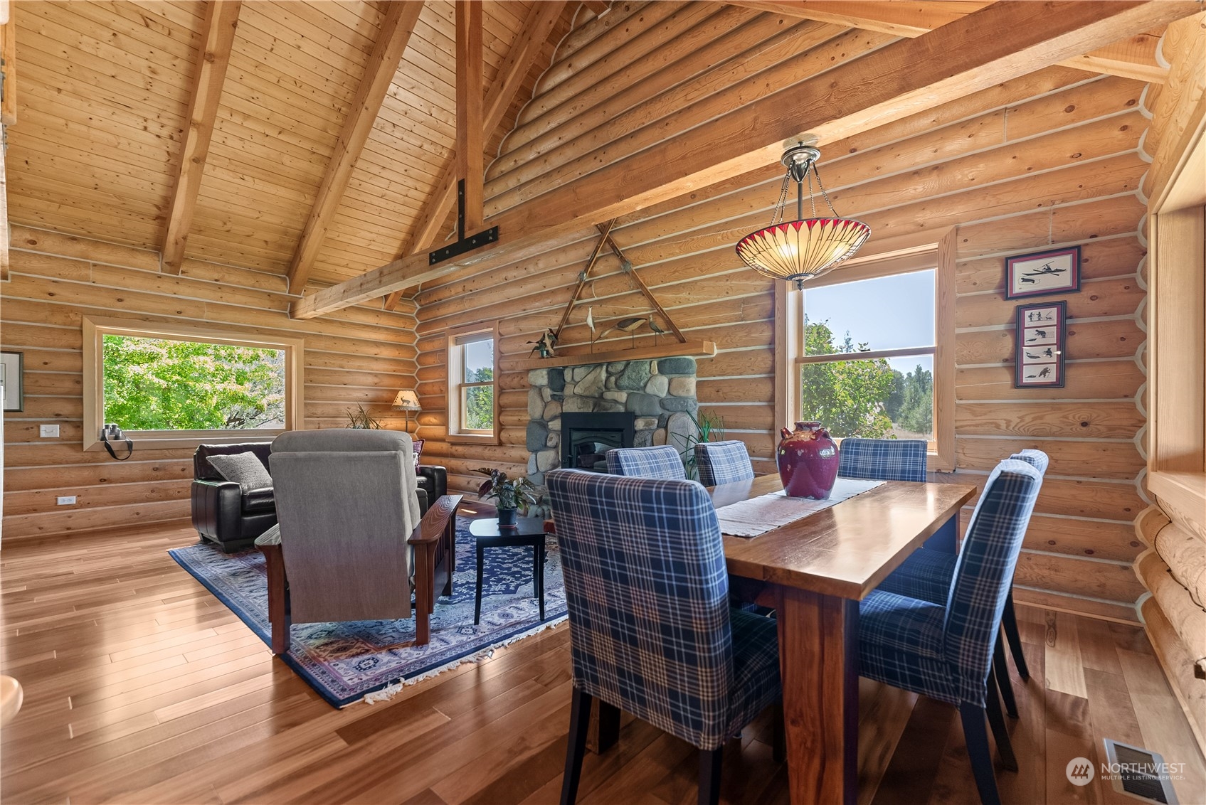 16 Lewisia Road Winthrop, WA 98862 - Photo 13 of 40 a dining room with furniture window and outside view