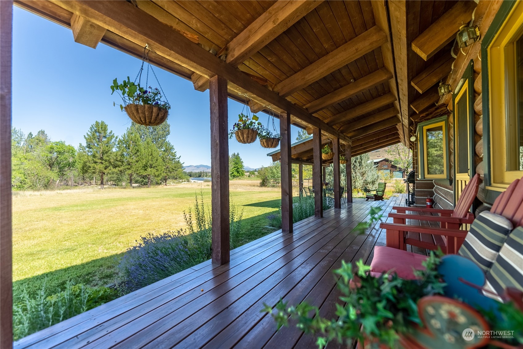 16 Lewisia Road Winthrop, WA 98862 - Photo 6 of 40 a view of a swimming pool with a patio
