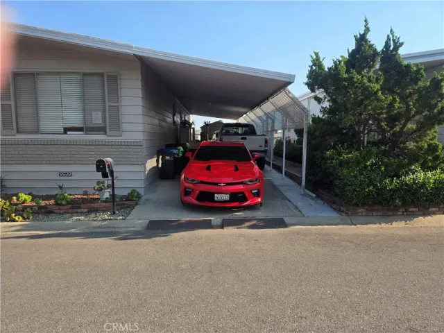 a car parked in garage of a building