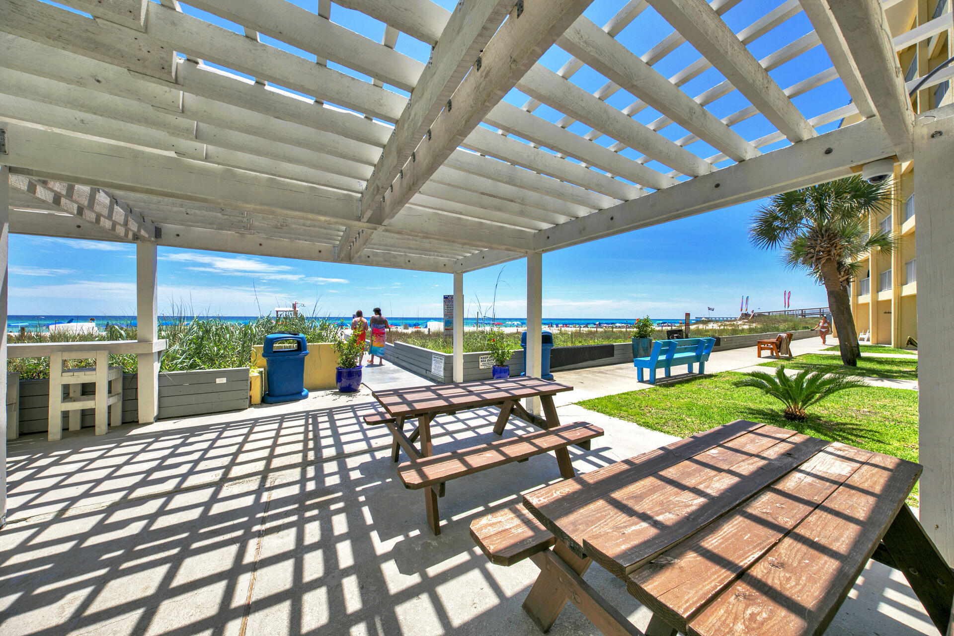 15413 Front Beach Road, Unit 406 Panama City Beach, FL 32413 - Photo 11 of 21 a view of a swimming pool with a patio