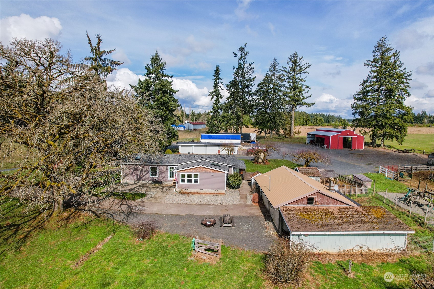 219 Lindbeck Road Winlock, WA 98596 - Photo 35 of 35 an aerial view of a house with outdoor space