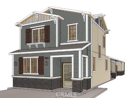 a front view of a house with glass windows