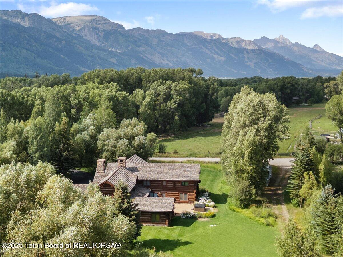 3932 Linn Ranch Road Wilson, WY 83014 - Photo 72 of 78 Drone Grand Tetons