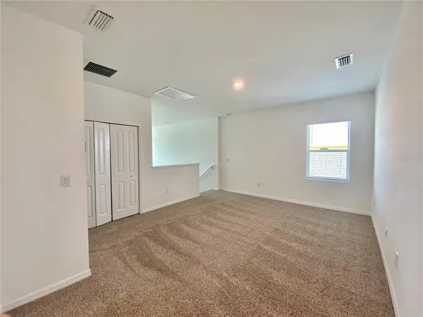 an empty room with a window