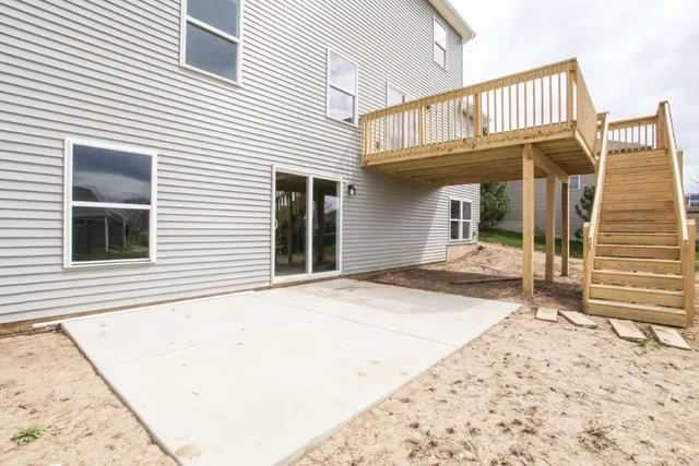 a view of a house with a balcony
