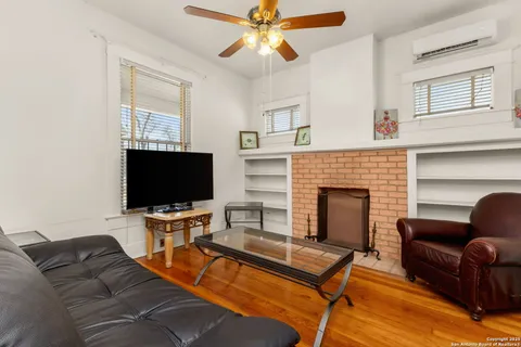 a view of a balcony with a balcony