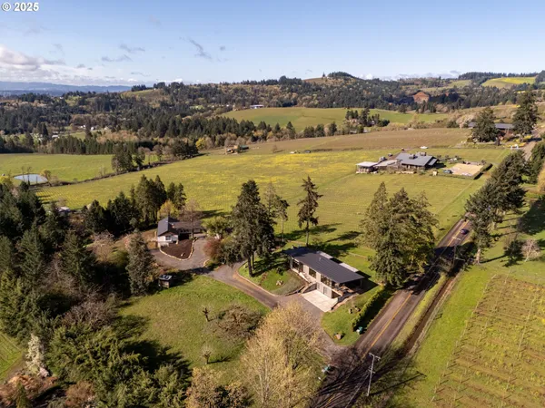 a view of a house with garden