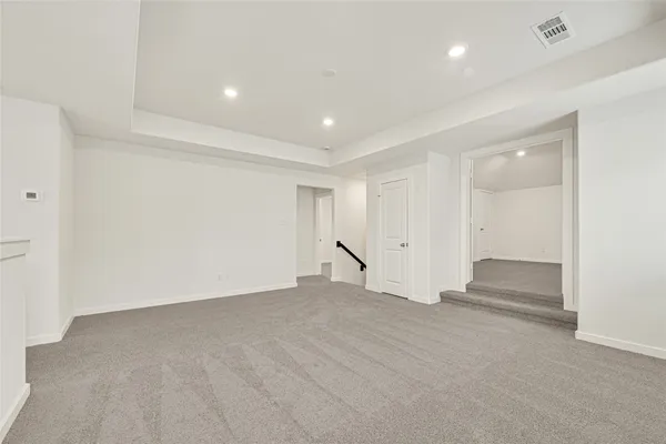 an empty room with an entryway