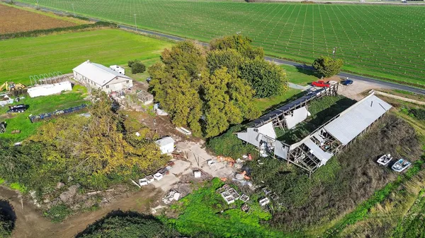 a view of a lake with a yard