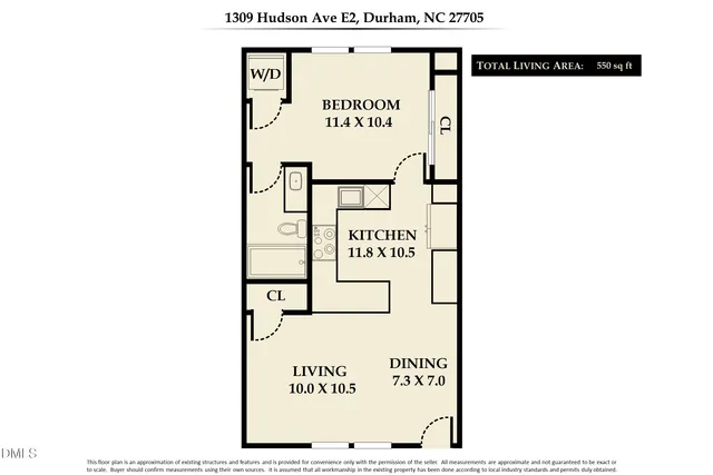 $155,000 | 1309 East Hudson Avenue, Unit D4, Durham, NC 27705