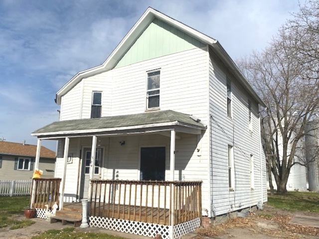 a view of a house with a porch
