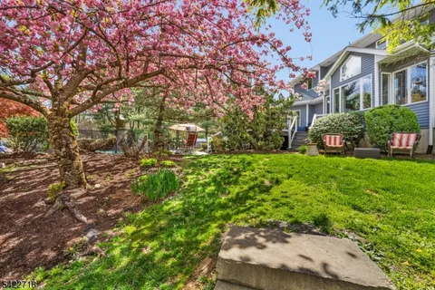 a view of yard with tree in front of it