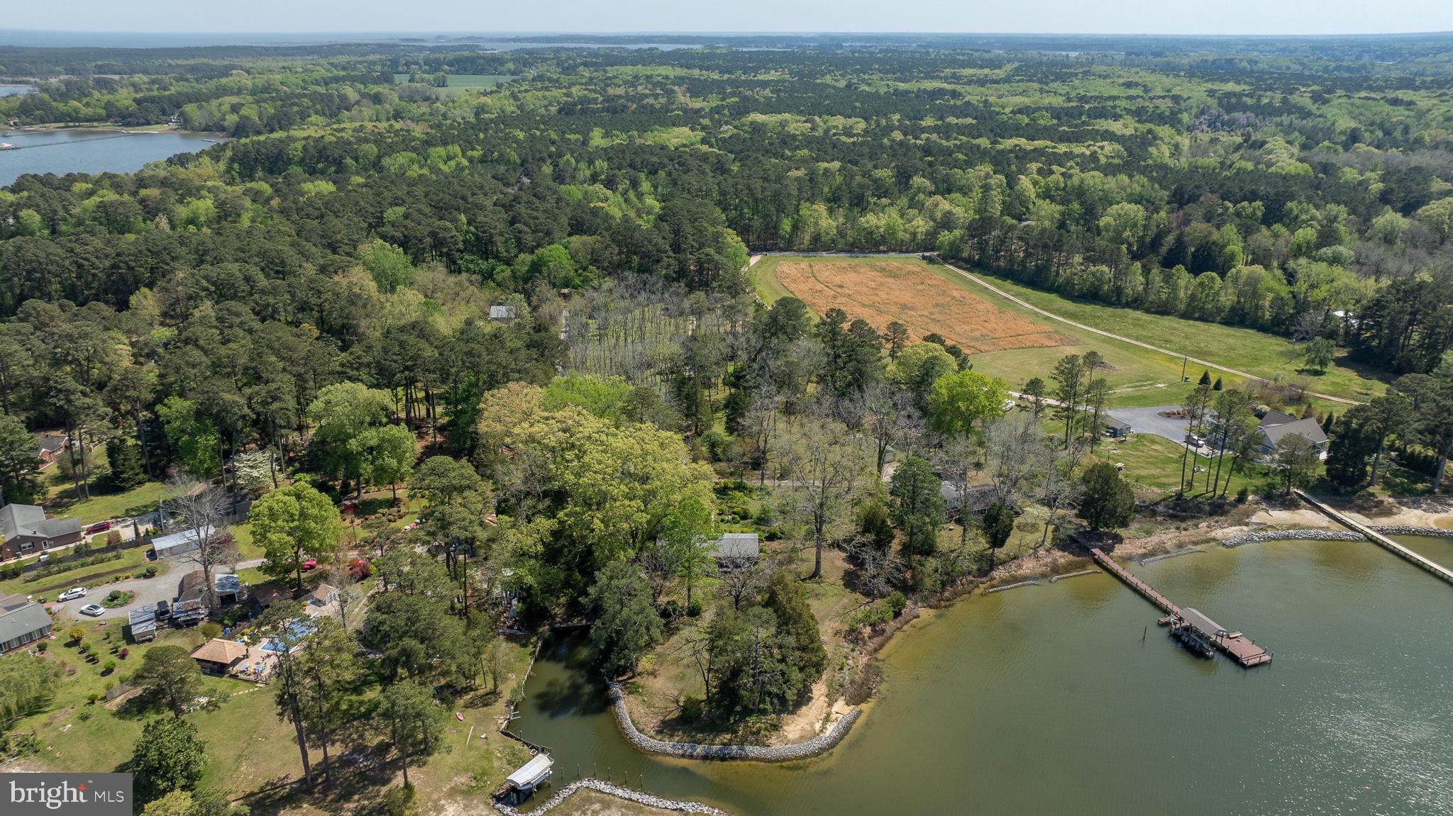 5556 Roanes Wharf Road Gloucester, VA 23061 - Photo 65 of 84 an aerial view of residential house with outdoor space and trees all around